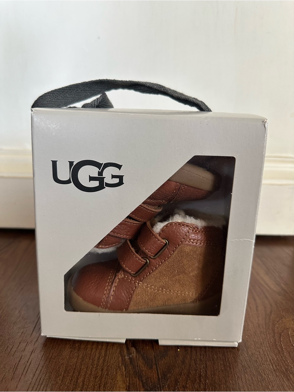 UGG Kids Chestnut Brown Suede & Leather Walker Boots